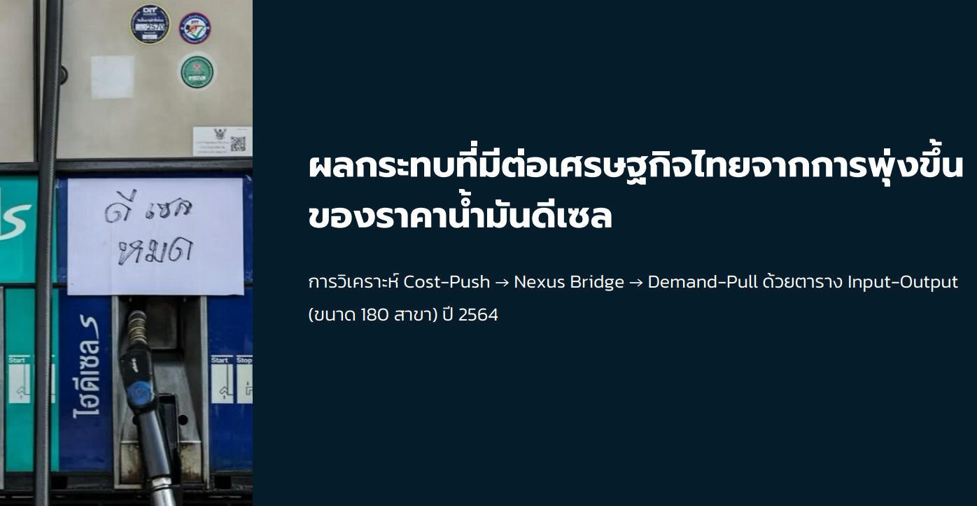 ผลกระทบที่มีต่อเศรษฐกิจไทยจากการพุ่งขึ้นของราคาน้ำมันดีเซล